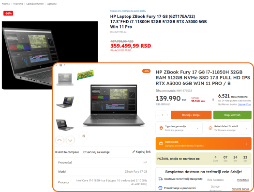 HP ZBook Fury 17 G8 cena