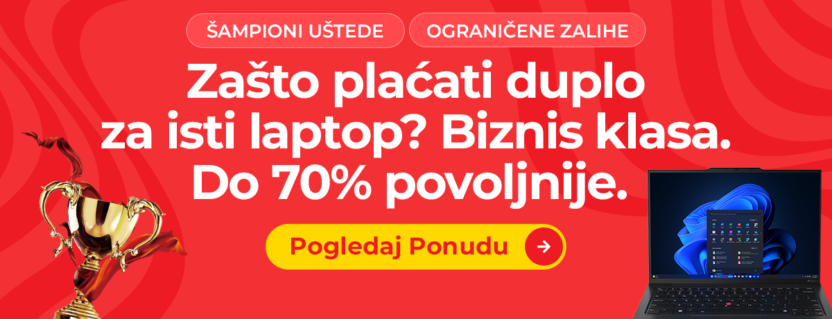 Šampioni Uštede - Ne kupuješ laptop. Biraš pobednika.